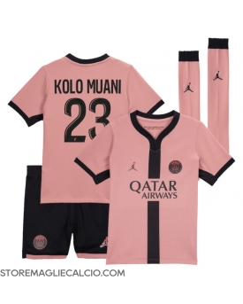 Paris Saint-Germain Randal Kolo Muani #23 Maglia Gara Terza Repliche 2024-25 Bambino